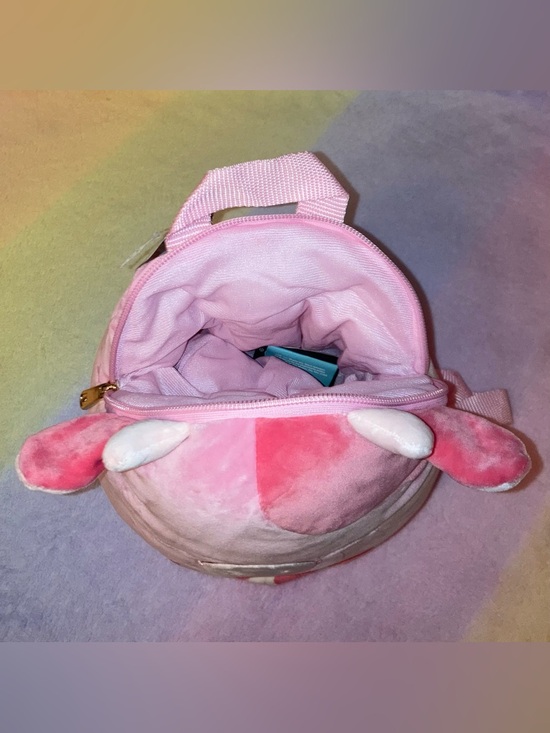 Squishmallow 10” Plush Backpack - Calynda the Pink Strawberry Cow - Bioworld - Picture 6 of 8